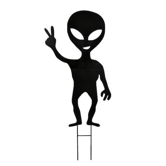 38" Halloween Alien Garden Stake